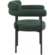 Meridian Furniture Blake Green Boucle Fabric Dining Chair Set of 2