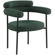 Meridian Furniture Blake Green Boucle Fabric Dining Chair Set of 2