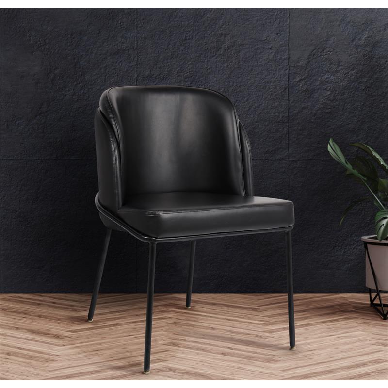 Meridian Furniture Jagger Black Vegan Leather Dining Chair (Set of 2)