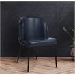 Meridian Furniture Jagger Navy Vegan Leather Dining Chair (Set of 2)