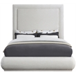 Meridian Furniture Brooke Cream Linen Textured Fabric King Bed