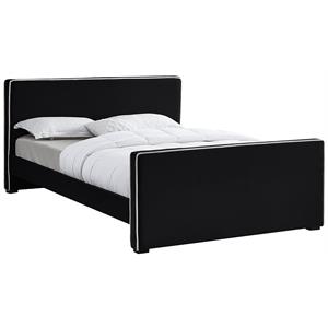 Meridian Furniture Dillard Black Velvet King Bed