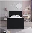 Meridian Furniture Dillard Black Velvet Twin Bed