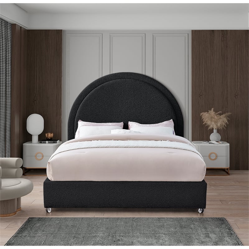 Meridian Furniture Milo Black Fabric King Bed