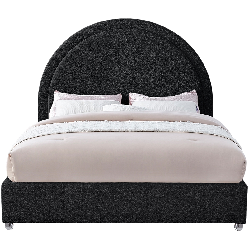 Meridian Furniture Milo Black Fabric Queen Bed