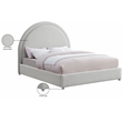 Meridian Furniture Milo Cream Fabric Queen Bed