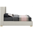 Meridian Furniture Royce Beige Linen Textured Fabric Full Bed