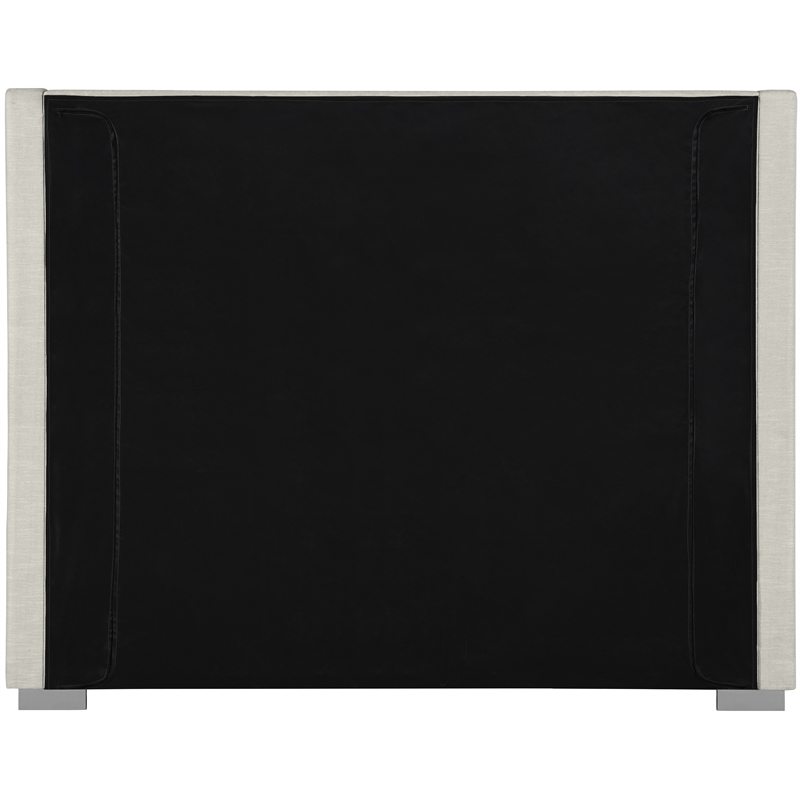 Meridian Furniture Royce Beige Linen Textured Fabric Full Bed