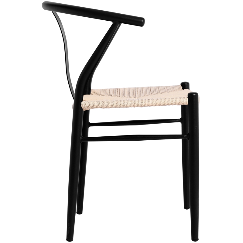 Meridian Furniture Beck Beige Hand Woven Rope Dining Chair