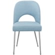 Meridian Furniture Logan Light Blue Vegan Leather Dining Chair