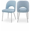Meridian Furniture Logan Light Blue Vegan Leather Dining Chair