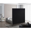Meridian Furniture Brooke Grey Linen Textured Fabric King Bed
