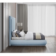 Meridian Furniture Brooke Light Blue Linen Textured Fabric King Bed