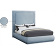 Meridian Furniture Brooke Light Blue Linen Textured Fabric King Bed