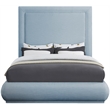 Meridian Furniture Brooke Light Blue Linen Textured Fabric King Bed