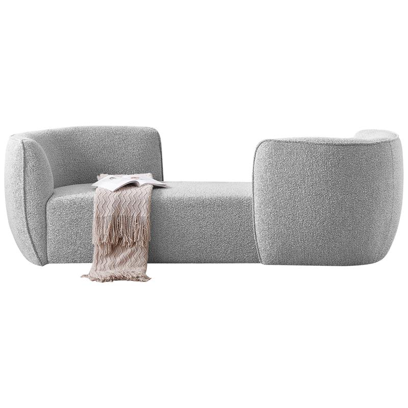 Meridian Furniture Hilton Grey Fabric Chaise