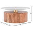 Meridian Furniture Stonewood Acacia Wood Coffee Table