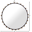 Meridian Furniture Raven Black / Gold Mirror