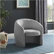 Meridian Furniture Acadia Grey Boucle Fabric Accent Chair