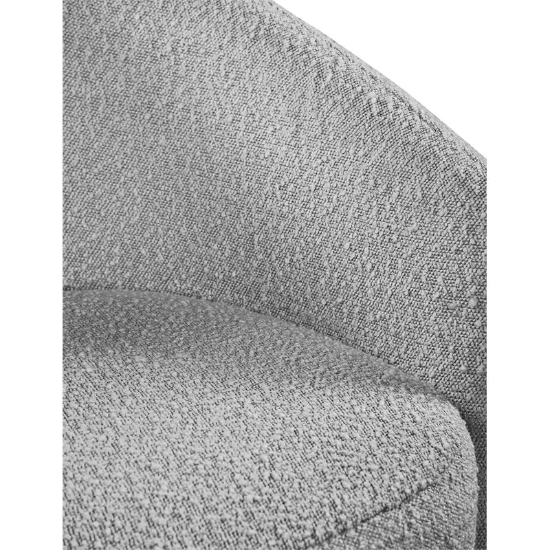 Meridian Furniture Acadia Grey Boucle Fabric Accent Chair