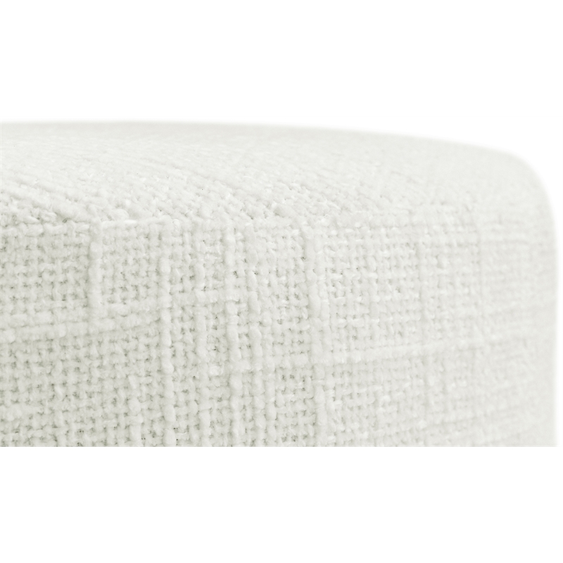 Meridian Furniture Jasper Cream Boucle Fabric Stool