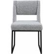 Meridian Furniture Jayce Grey Boucle Fabric Dining Chair