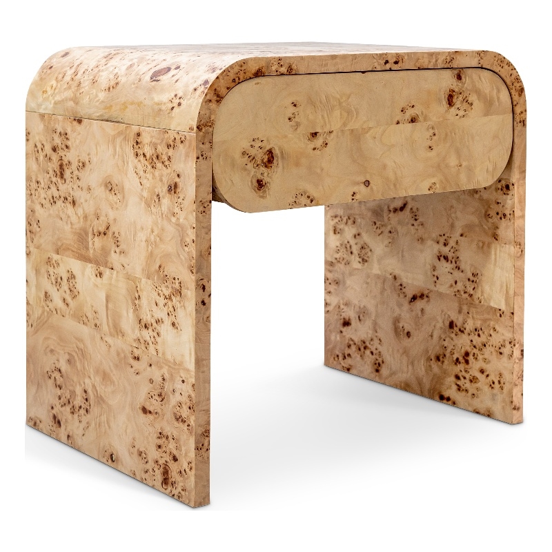 Meridian Furniture Cresthill Burl Wood Night Stand