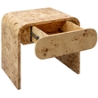 Meridian Furniture Cresthill Burl Wood Night Stand