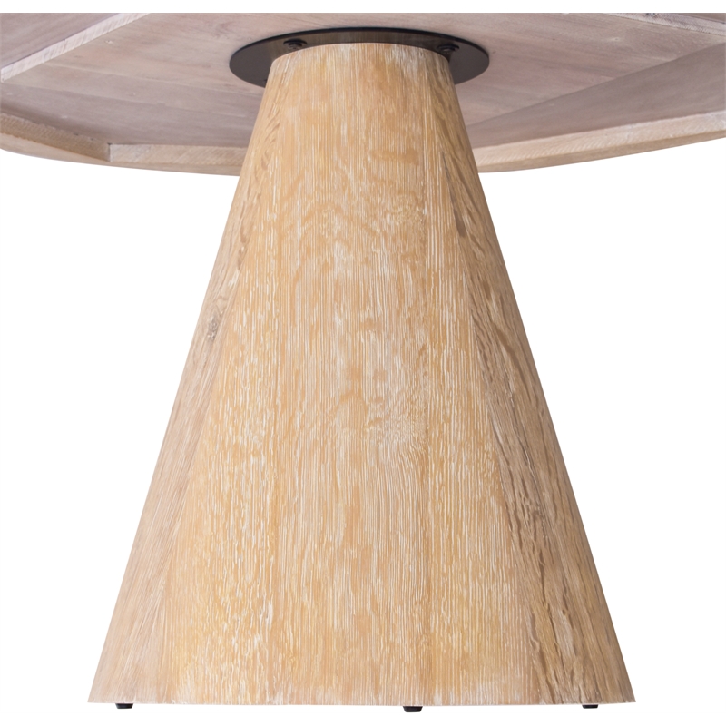Meridian Furniture Linette White Oak Dining Table