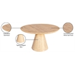 Meridian Furniture Linette White Oak Dining Table