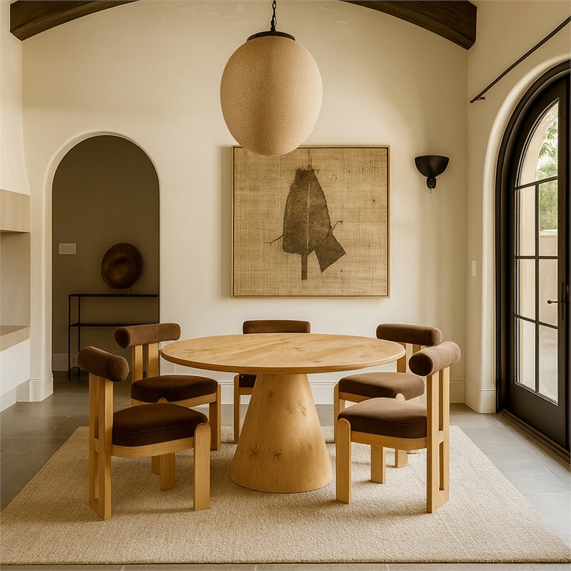 Meridian Furniture Linette Burl Wood Dining Table