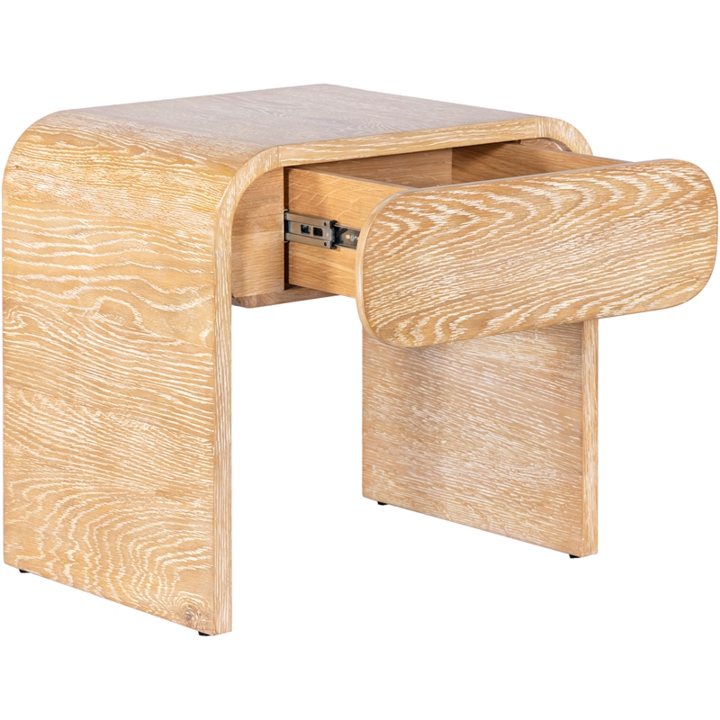 Meridian Furniture Cresthill White Oak Night Stand