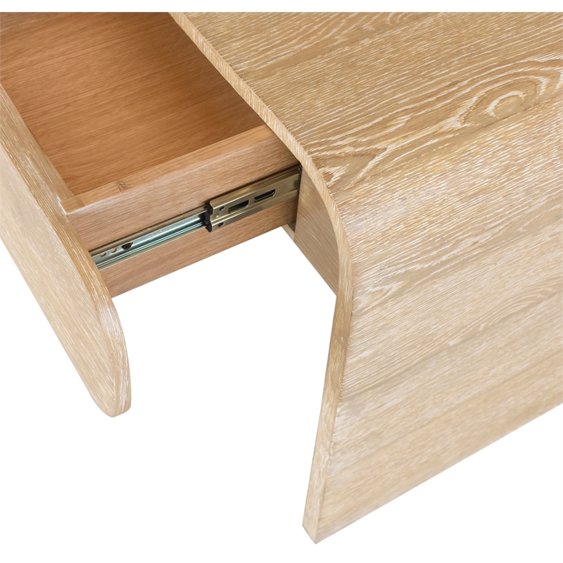 Meridian Furniture Cresthill White Oak Night Stand