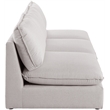 Meridian Furniture Mackenzie Beige Durable Linen Textured Modular Sofa