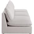 Meridian Furniture Mackenzie Beige Durable Linen Textured Modular Sofa