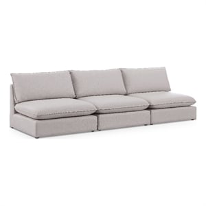 Meridian Furniture Mackenzie Beige Durable Linen Textured Modular Sofa