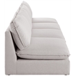 Meridian Furniture Mackenzie Beige Durable Linen Textured Modular Sofa