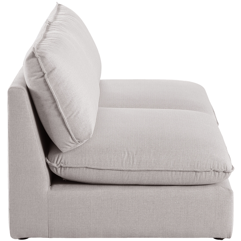 Meridian Furniture Mackenzie Beige Durable Linen Textured Modular Sofa