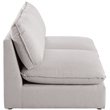 Meridian Furniture Mackenzie Beige Durable Linen Textured Modular Sofa
