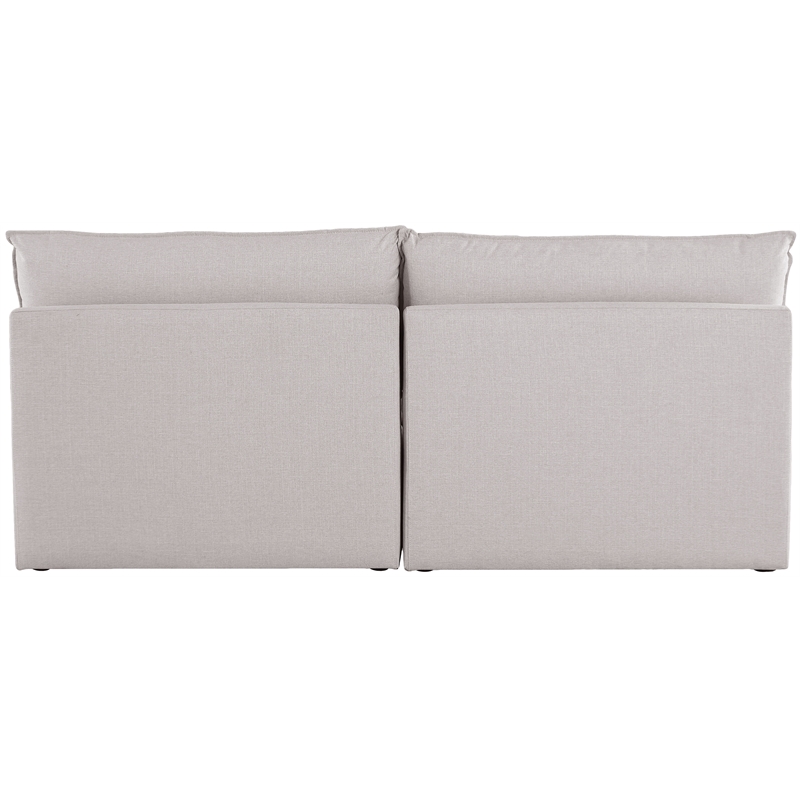 Meridian Furniture Mackenzie Beige Durable Linen Textured Modular Sofa
