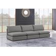 Meridian Furniture Mackenzie Grey Durable Linen Textured Modular Sofa