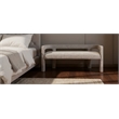 Meridian Furniture Athena Grey Boucle Fabric Bench