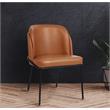 Meridian Furniture Jagger Cognac Vegan Leather Dining Chair (Set of 2)