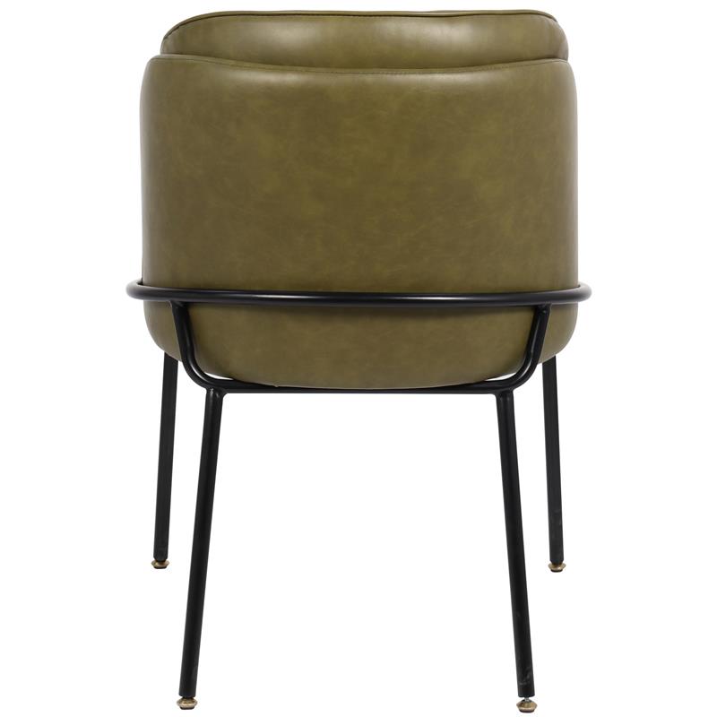 Meridian Furniture Jagger Olive Vegan Leather Dining Chair (Set of 2)