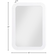 Meridian Furniture Artisto White Mirror