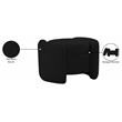 Meridian Furniture Horizon Black Boucle Fabric Ottoman