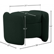 Meridian Furniture Horizon Green Boucle Fabric Ottoman
