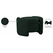 Meridian Furniture Horizon Green Boucle Fabric Ottoman
