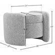 Meridian Furniture Horizon Grey Boucle Fabric Ottoman