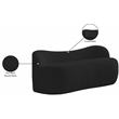 Meridian Furniture Flair Black Boucle Fabric Bench